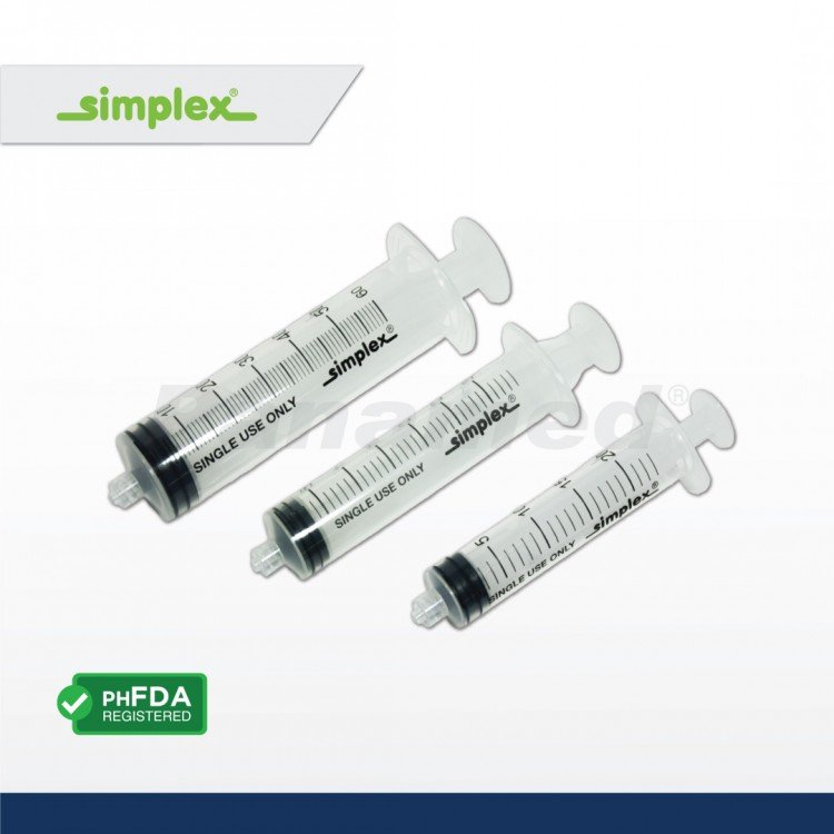 Simplex Disposable Syringe, (Sold by box)